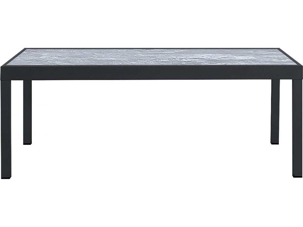 Mesa y sillas de jardín "Lagos" de aluminio extensible - 200/320 x 105 x 76 cm - Topo - 12 plazas