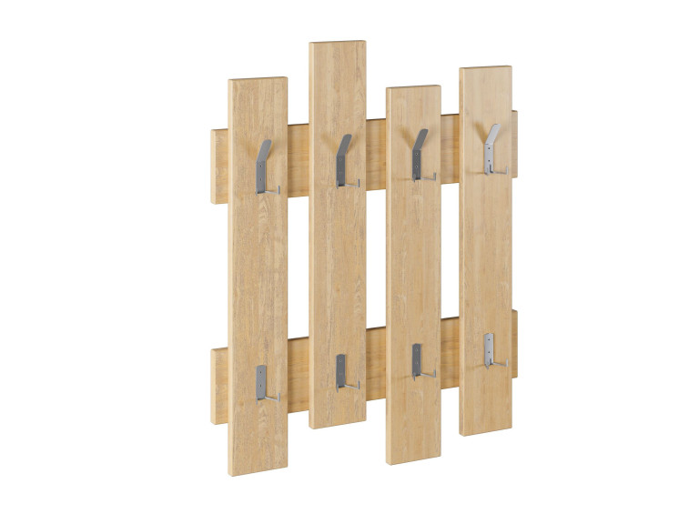 Perchero de pared de madera "Wave" - 64 x 4 x 79 cm - Beige