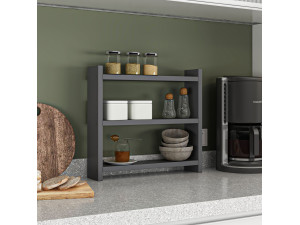 Estante de cocina de madera "Cosmic" - 44 x 10 x 40 cm - Gris antracita 2