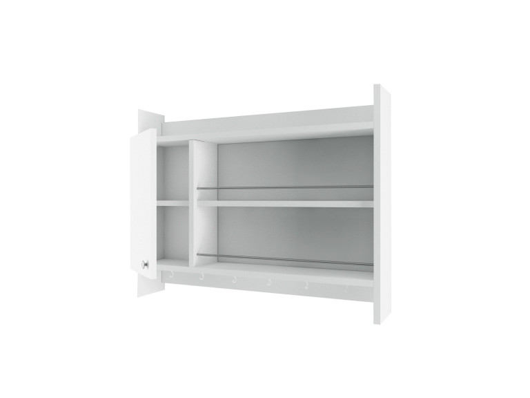 Estante de cocina de madera "Knerr" - 85 x 13 x 65 cm - Blanco