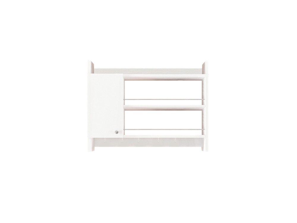 Estante de cocina de madera "Knerr" - 85 x 13 x 65 cm - Blanco