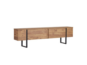 Soporte de TV de madera "Onera" - 180 x 30 x 50 cm - Pino Atlántico / Negro