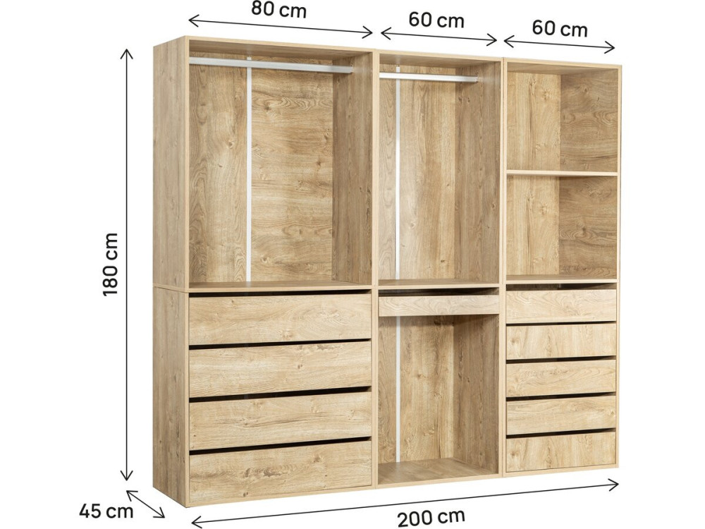 Camerino modular "Opera" - 3 unidades - Beige