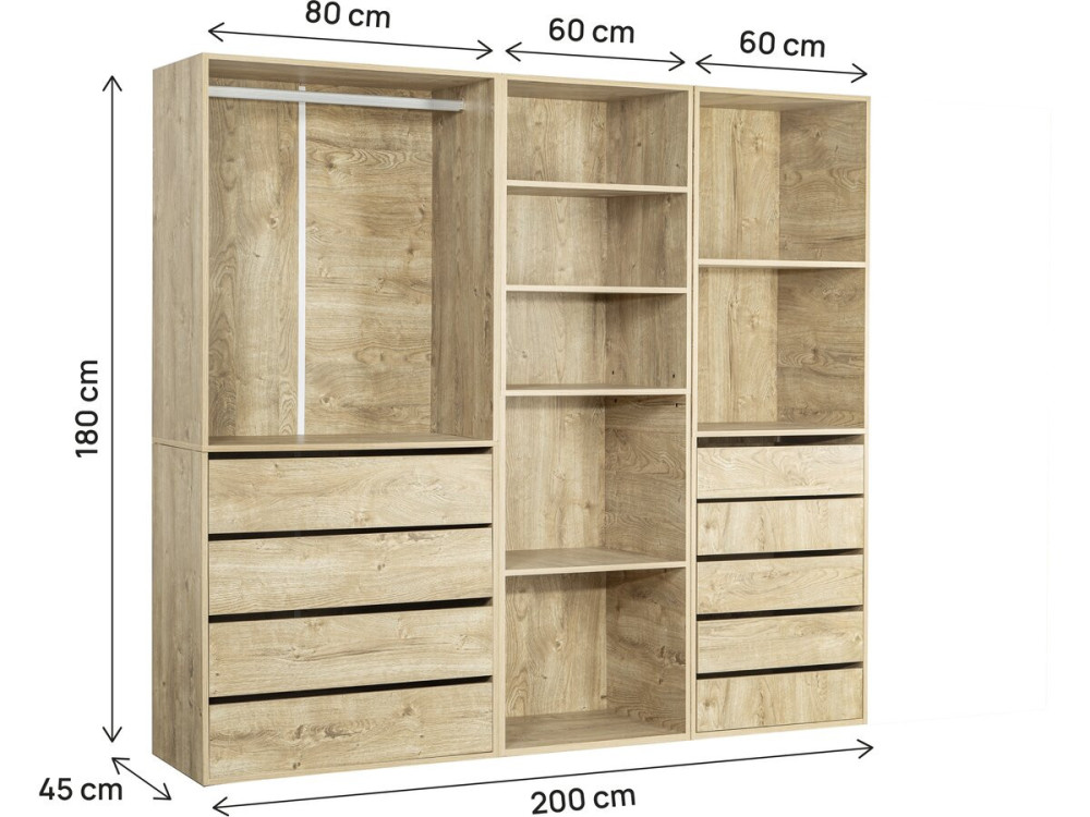 Camerino modular "Opera" - 3 unidades - Beige