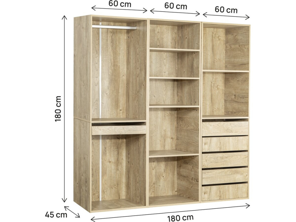Camerino modular "Opera" - 3 unidades - Beige
