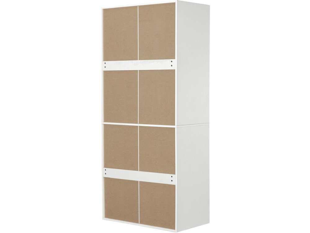 Kit dressing modulable avec penderie, 9 tiroirs et 2 étagères "Opéra" - 2 éléments - Blanc