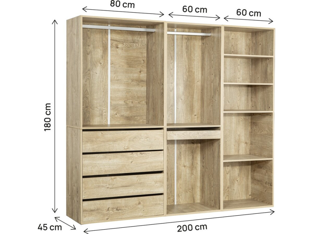 Conjunto de armario modular "Opéra" - 3 unidades - Beige