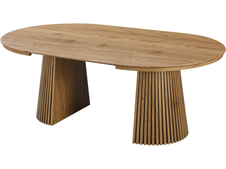 Mesa de comedor de madera extensible "Sylva" - 120/200 cm - 4 a 8 plazas - Marrón
