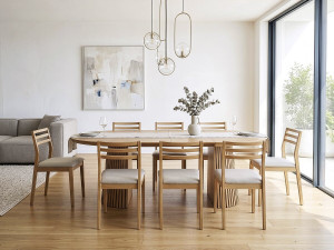 Mesa de comedor de madera extensible "Sylva" - 120/200 cm - 4 a 8 plazas - Marrón 2