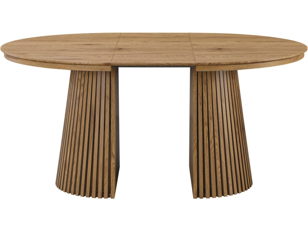 Mesa de comedor de madera extensible "Sylva" - 120/200 cm - 4 a 8 plazas - Marrón