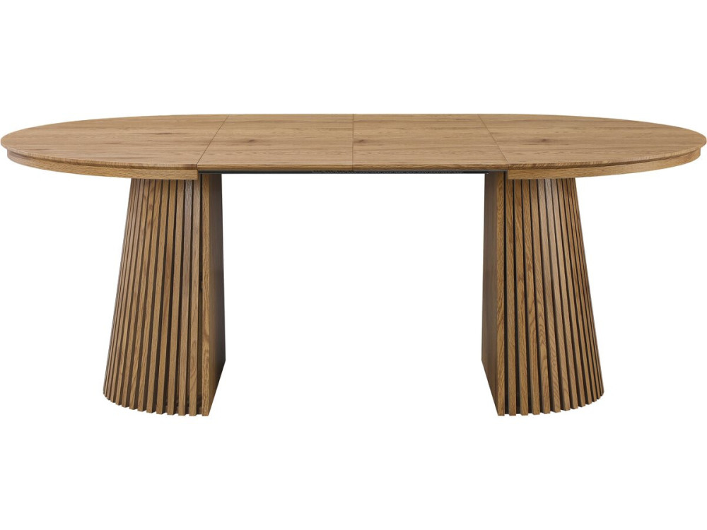 Mesa de comedor de madera extensible "Sylva" - 120/200 cm - 4 a 8 plazas - Marrón