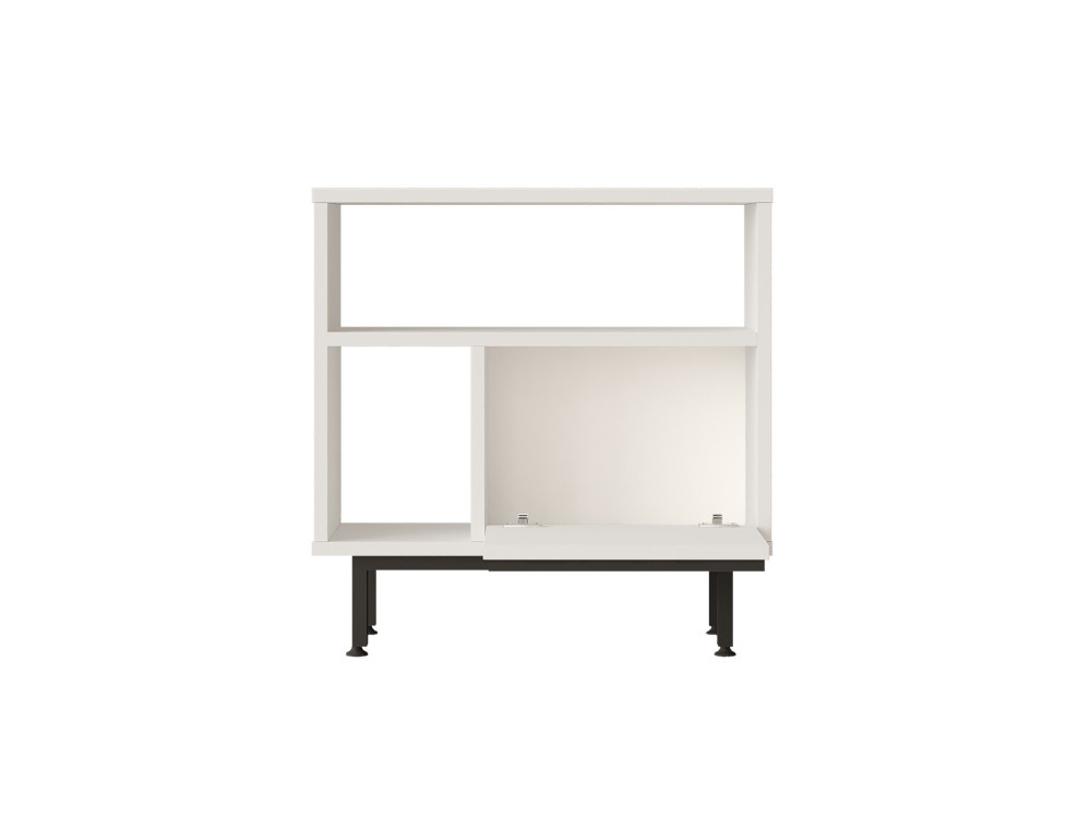 Mesa auxiliar de madera "Calvin" - 60 x 25 x 60 cm - Blanco