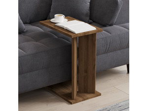 Mesa auxiliar de madera "Lun" - 25 x 50 x 48 cm - Marrón 2
