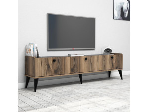 Soporte de TV de madera "Lidya" - 180 x 35 x 49 cm - Marrón 2
