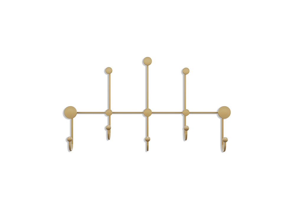 Gancho de pared metálico "iyon-A" - 80 x 10 x 45 cm - Oro