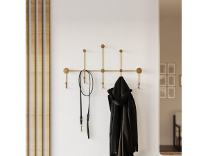 Gancho de pared metálico "iyon-A" - 80 x 10 x 45 cm - Oro 2