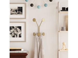 Gancho de pared de metal "Jirafa" - 24 x 16 x 40 cm - Oro 2