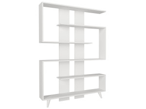 Librería de madera "Rain" - 120 x 20 x 162 cm - Blanco