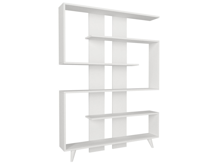 Librería de madera "Rain" - 120 x 20 x 162 cm - Blanco