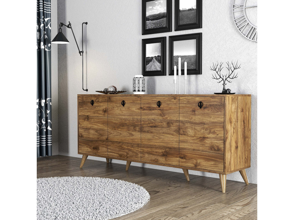 Aparador de madera "Elite" - 180 x 45 x 80 cm - Marrón