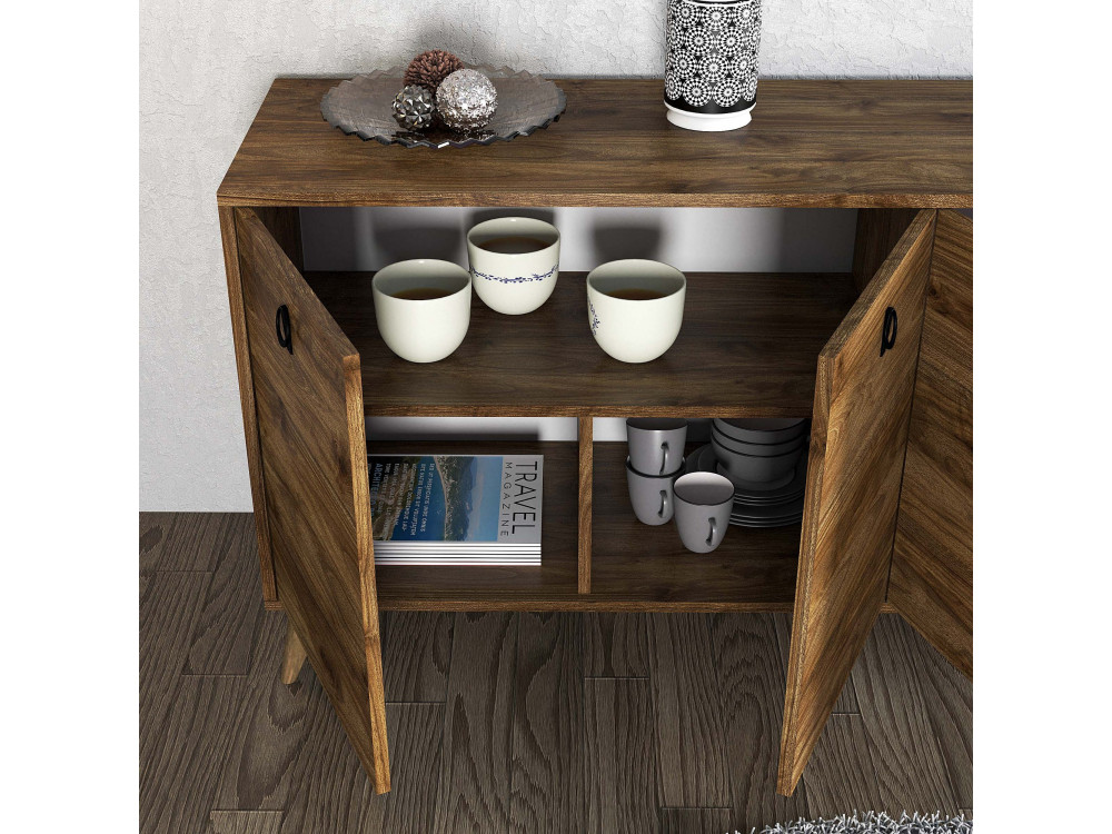 Aparador de madera "Elite" - 180 x 45 x 80 cm - Marrón