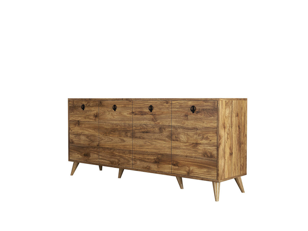 Aparador de madera "Elite" - 180 x 45 x 80 cm - Marrón