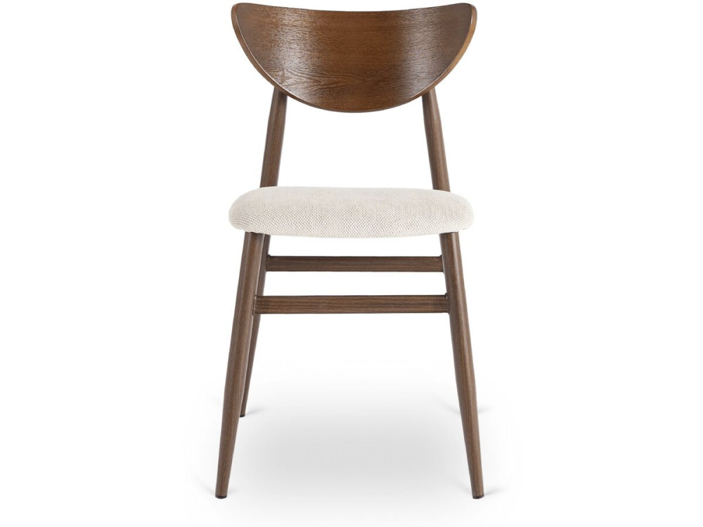 Silla de comedor de madera de estilo escandinavo "Lumbra" - Marrón