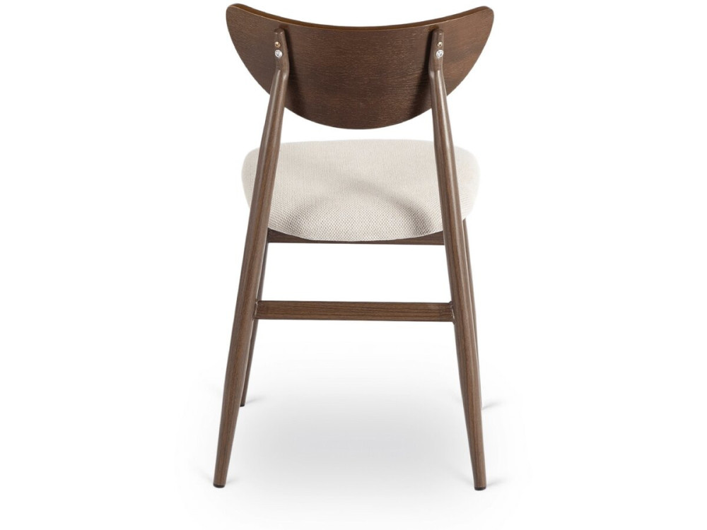 Silla de comedor de madera de estilo escandinavo "Lumbra" - Marrón