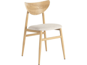 Silla de comedor de madera de estilo escandinavo "Lumbra" - Beige