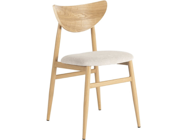 Silla de comedor de madera de estilo escandinavo "Lumbra" - Beige