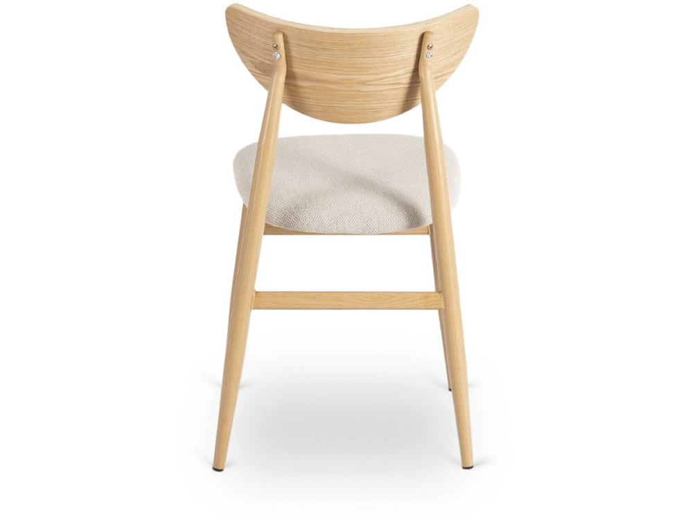 Silla de comedor de madera de estilo escandinavo "Lumbra" - Beige