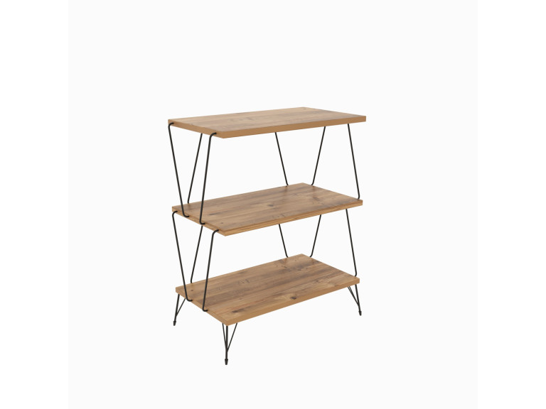 Librería de madera "Lazandos" - 46 x 30 x 76 cm - Marrón