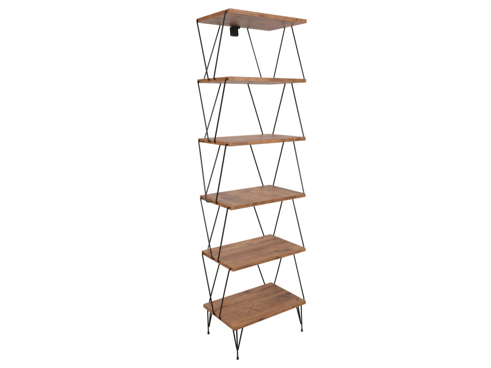 Librería de madera "Balaban" - 46 x 30 x 165 cm - Marrón