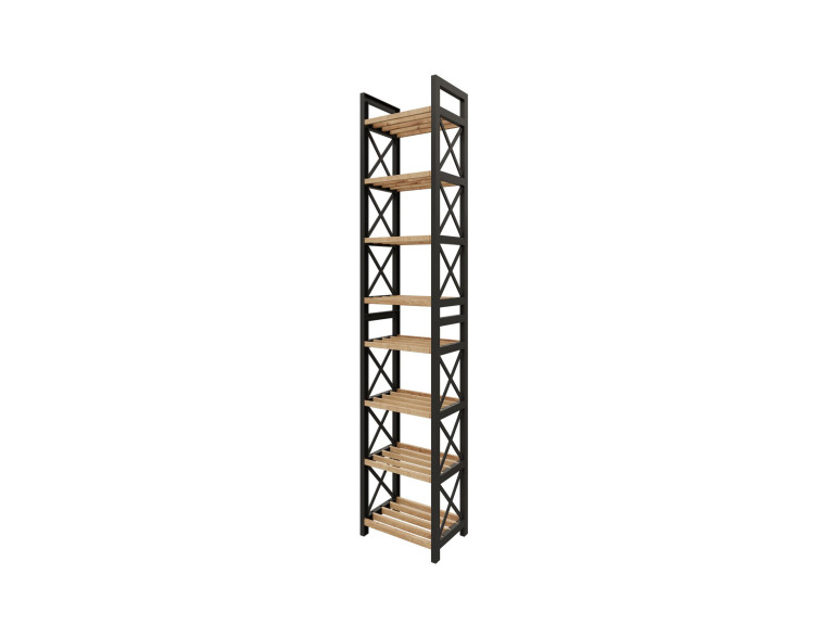 Estantería de madera multifuncional "Mini" 23 x 18 x 128 cm - Negra