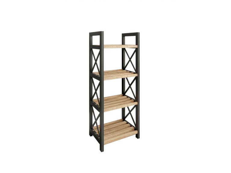 Estante de madera multifuncional "Mini" - 23 x 18 x 64 cm - Negro
