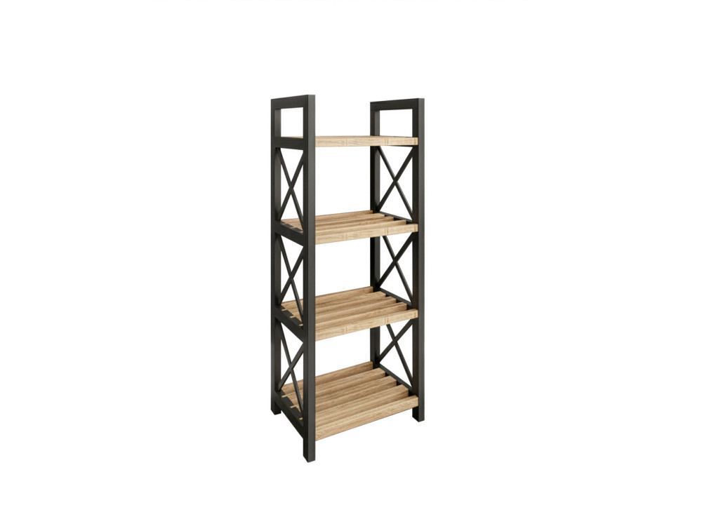 Estante de madera multifuncional "Mini" - 23 x 18 x 64 cm - Negro