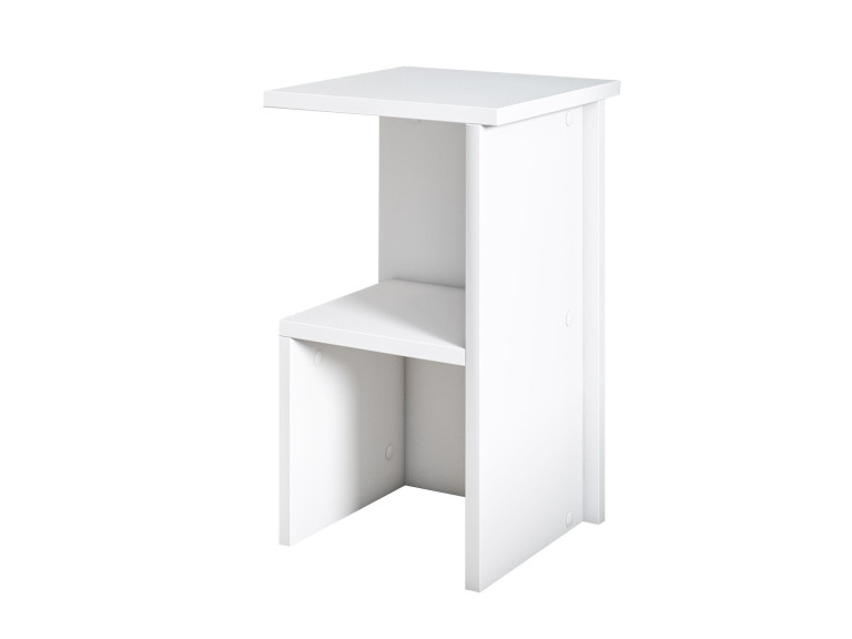 Mesilla de noche de madera "Roisin" - 30 x 30 x 50 cm - Blanco