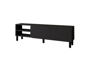 Soporte de TV de madera "River" - 150 x 31,4 x 48,2 cm - Antracita