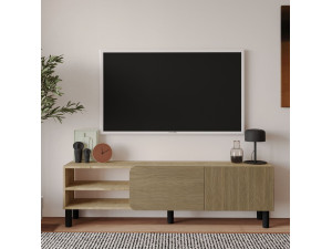 Soporte de TV de madera "River" - 150 x 31 x 48 cm - Beige 2