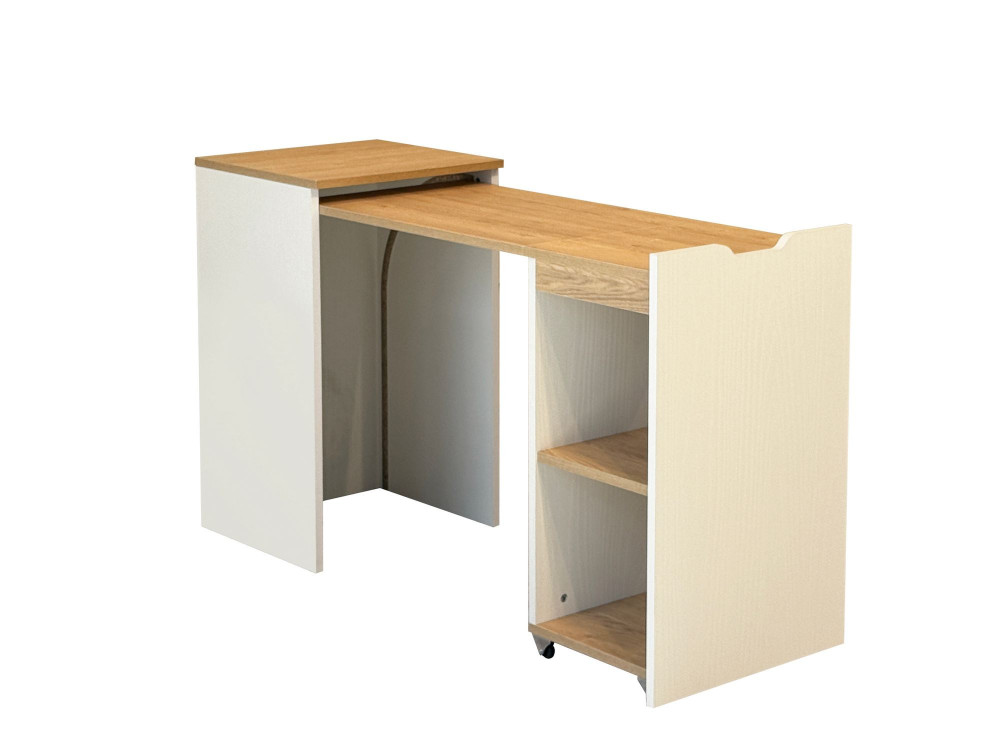 Escritorio de madera "Modulo" - 97 x 47 x 75 cm - Beige
