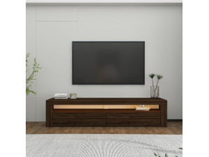Soporte de TV de madera "Bati" - 150 x 36 x 46 cm - Marrón 2