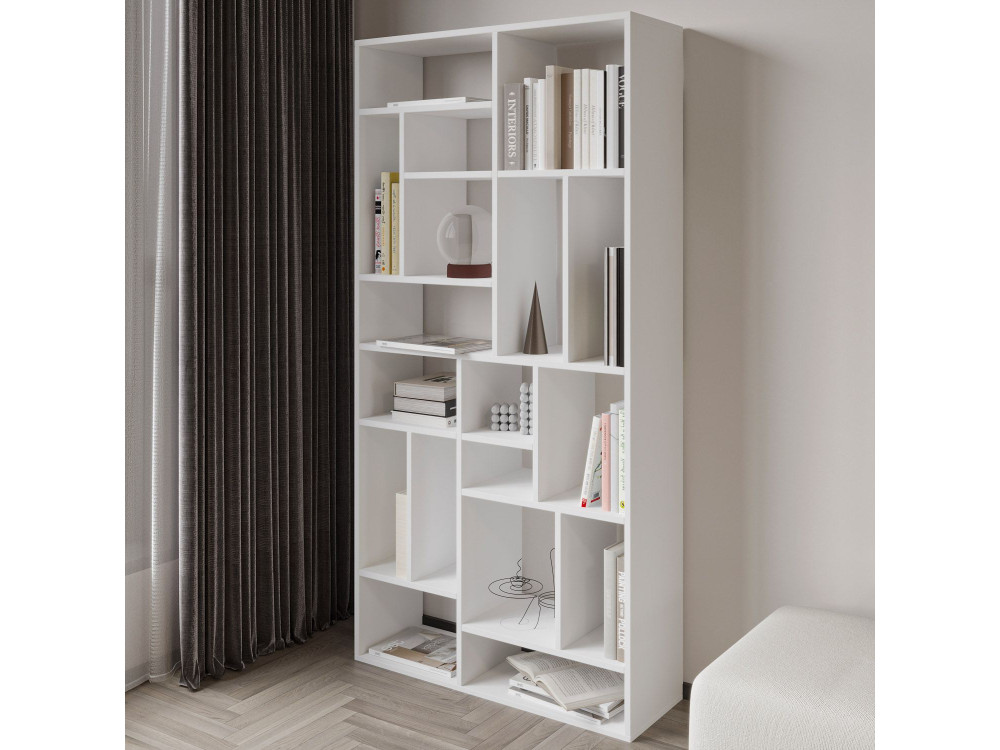 Librería de madera "Nicola" - 90 x 30 x 180 cm - Blanco