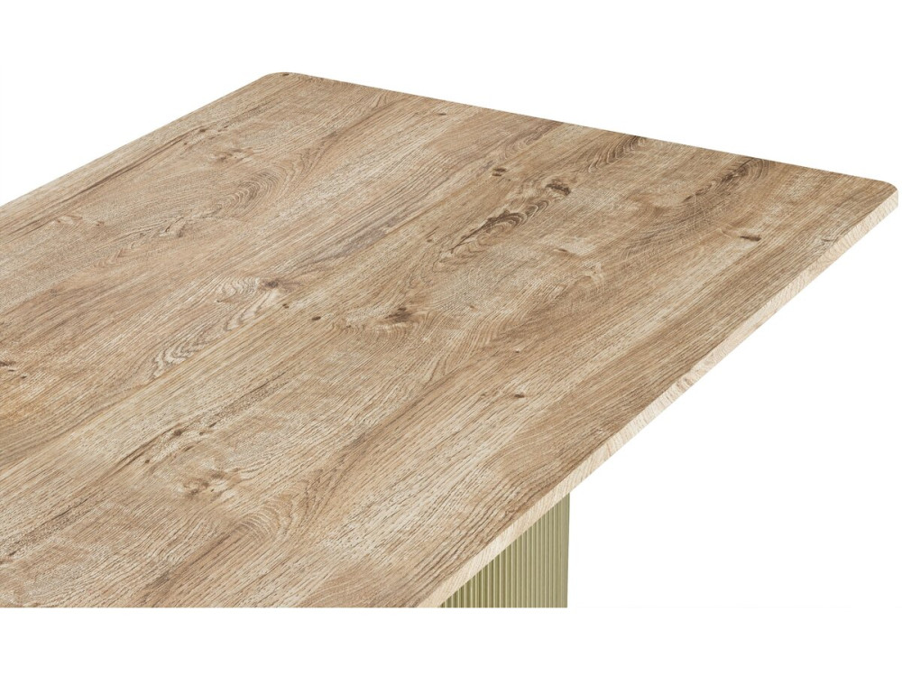 Mesa de comedor ovalada de madera "Zénith" - 180 cm - 8 plazas - Beige