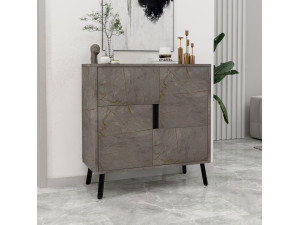Mueble multiusos de madera "Darien" - 76,5 x 35 x 79,5 cm - Mármol 2