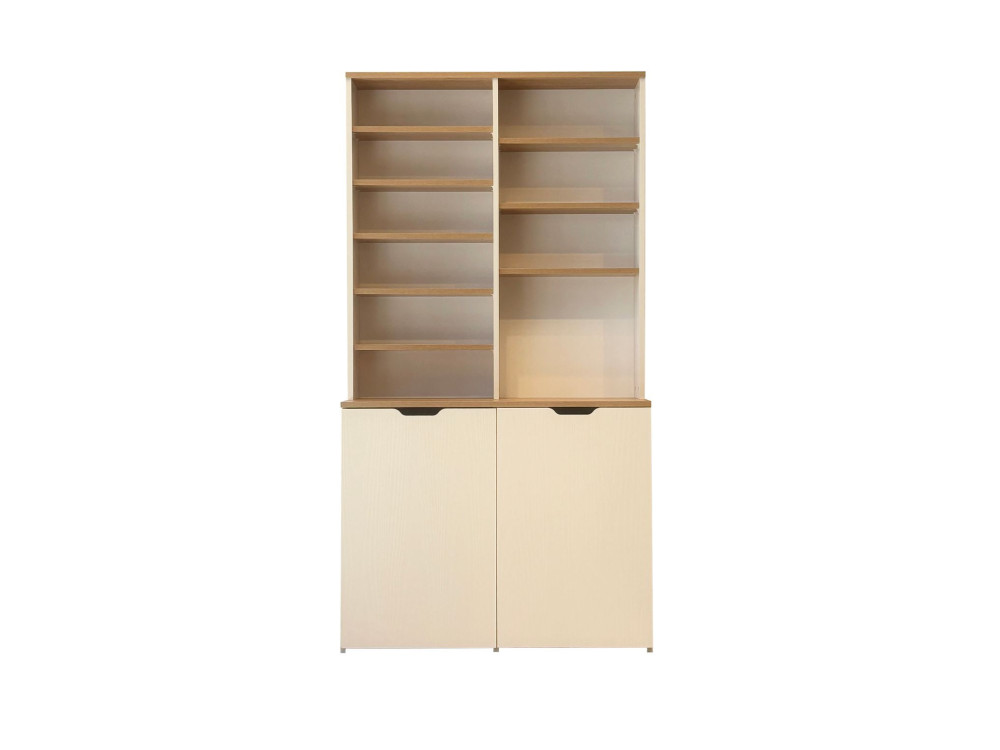 Soporte de madera para café "Flexa" - 100 x 45 x 190 cm - Crema