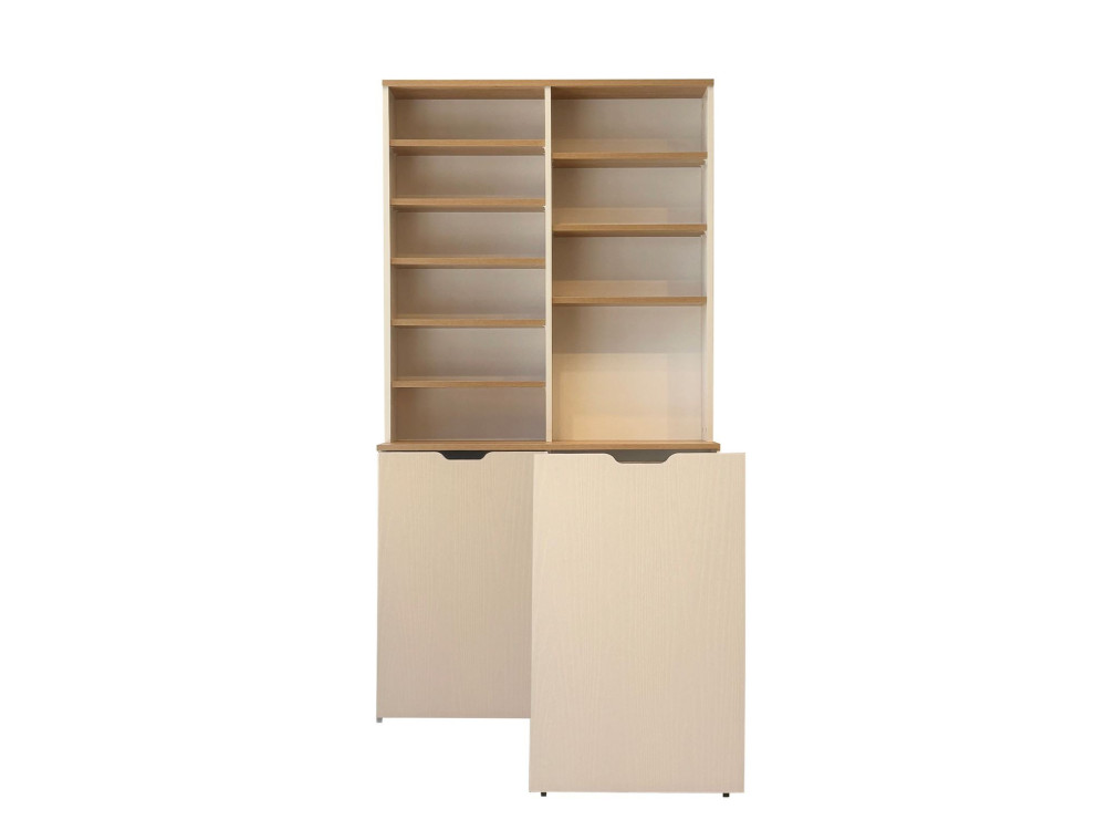 Soporte de madera para café "Flexa" - 100 x 45 x 190 cm - Crema