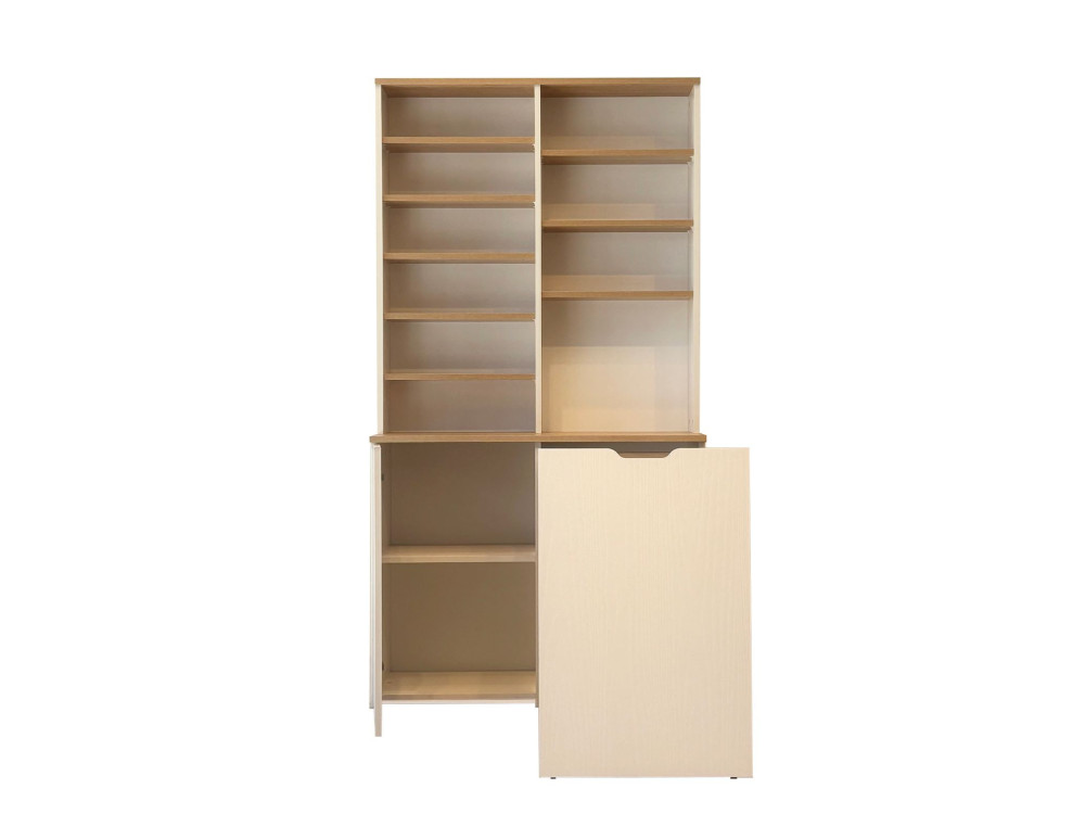 Soporte de madera para café "Flexa" - 100 x 45 x 190 cm - Crema