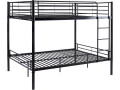 Litera doble "Adam" - Somier incluido - 140 x 190 cm - Negro - Negro