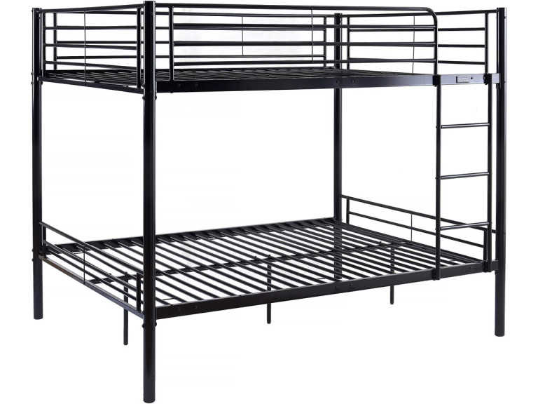 Litera doble "Adam" - Somier incluido - 140 x 190 cm - Negro