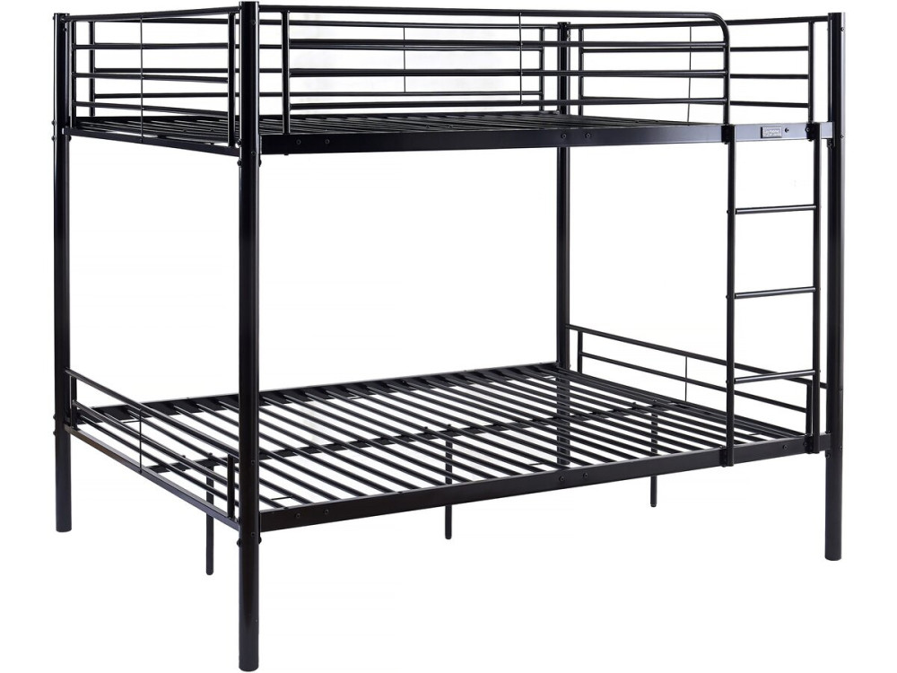 Litera doble "Adam" - Somier incluido - 140 x 190 cm - Negro